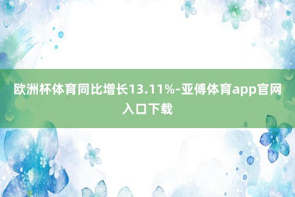 欧洲杯体育同比增长13.11%-亚傅体育app官网入口下载