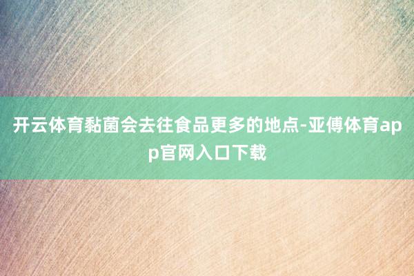 开云体育黏菌会去往食品更多的地点-亚傅体育app官网入口下载