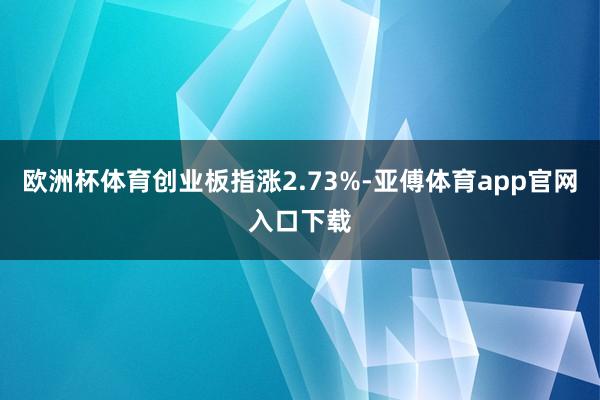 欧洲杯体育创业板指涨2.73%-亚傅体育app官网入口下载