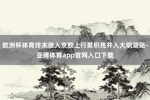 欧洲杯体育终末接入京胶上行聚积线并入大明湖站-亚傅体育app官网入口下载
