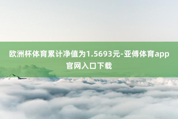 欧洲杯体育累计净值为1.5693元-亚傅体育app官网入口下载